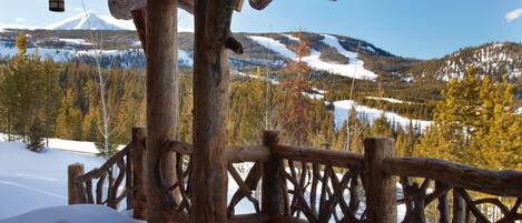 Views onto Lone Peak and Big Sky ski resort