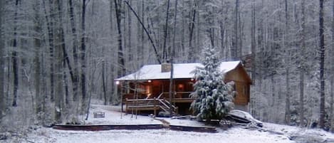 Winter in the Georgia mountains, by a cozy wood fire.