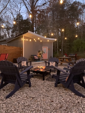 Shared Courtyard with firepit and Charcoal Grill