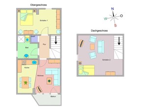 Der Grundriss der Wohnung