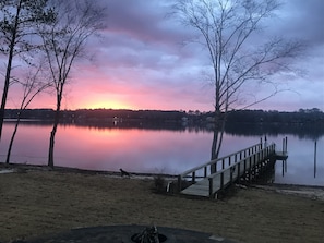 Enjoy morning coffee during a beautiful and peaceful sunrise 