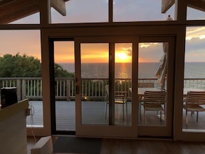 Amazing sunset through windows of the living room! Every night is something new.