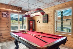 First floor pool table. 