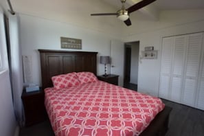 Ocean bedroom with queen size bed