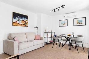 Comfortable and bright lounge with high-quality furniture