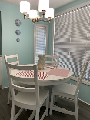 New dining table and chairs