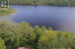 Located on a big beautiful clear lake with fewer than 20 cottages sharing it.