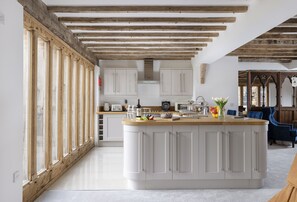 Ground floor: Show-stopping hand-made, open-plan kitchen