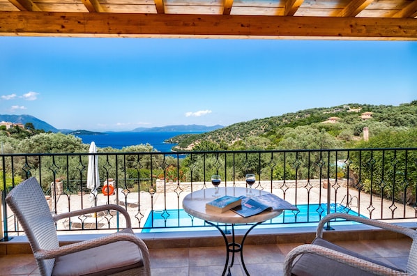 Villa Kallisti Balcony View Upper Floor
