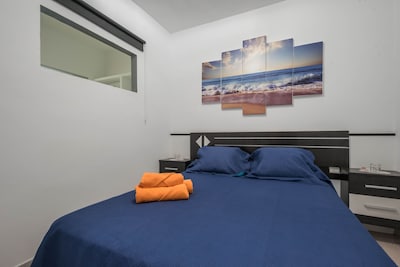 Comfortable Apartment “Estudio Bel Air” close to the Beach with Sea View, Mountain View, Wi-Fi, Garden & Pool