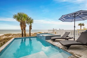 Private Beachfront Heated Pool