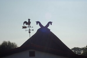 Wetterhahn auf dem Dach