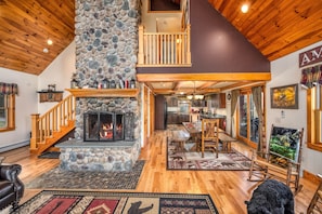 Relax by the fireplace