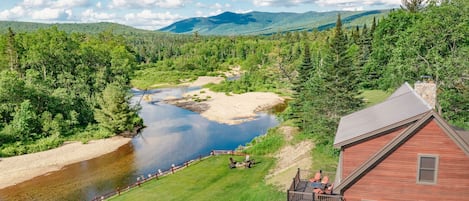 Listen to the flow of the river while looking for the bald eagles!