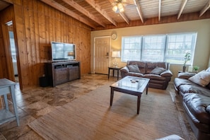 Interesting architectural details like exposed rafters.