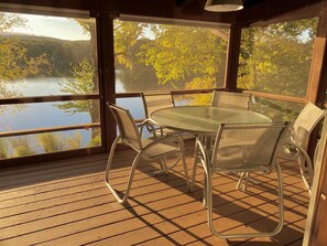 Enjoy panoramic views from the screened porch