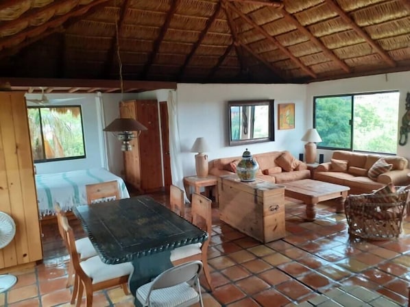Bedroom, Dining and Living Areas