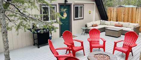 Private outdoor patio and entrance to our Peaceful Chalet.