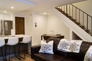 Separate dining / work area