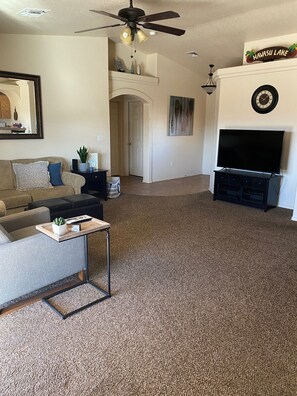 Family Room with 55” Flat Screen TV
