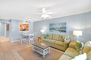 Living room with a sleeper sofa