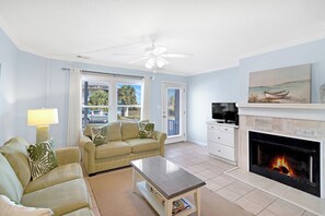 Living room with a sleeper sofa