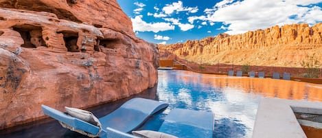 Main Pool with Snow Canyon State Park Canyon Views