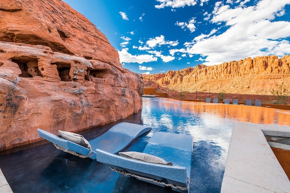 Main Pool with Snow Canyon State Park Canyon Views