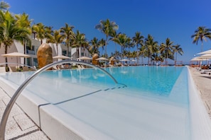 Beach front pool