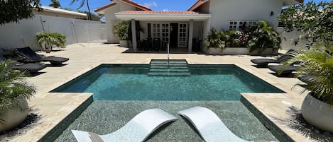 Enjoy the Caribbean sun in our very comfortable pool lounge chairs