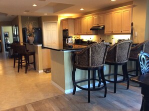 Two bar areas in kitchen