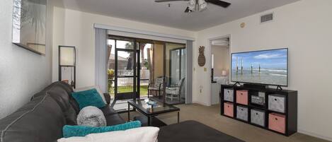 beautiful interior view of a fully furnished condo for rent in new smyrna beach fl