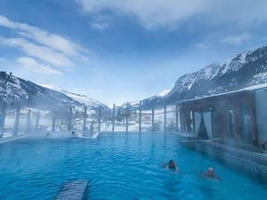 Sky, Mountain Range, Mountain, Water, Atmosphere, Alps, Resort Town, Swimming Pool, Hill Station, Cloud