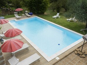 Water, Plant, Property, Swimming Pool, Building, Azure, Rectangle, Shade, Outdoor Furniture, Chair