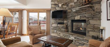 Living room overlooking the resort