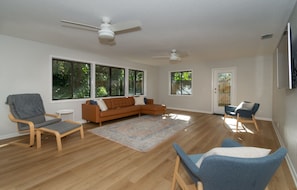 large living room area fully furnished