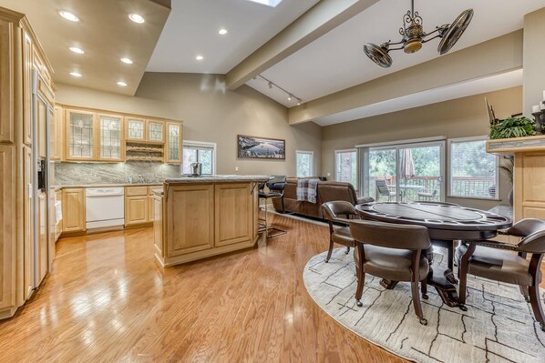 living room and kitchen