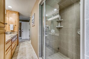 master bathroom and steam shower