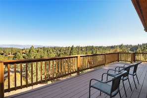 Balcony with gas BBQ and forest views