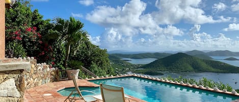 Enjoy full sun exposure poolside