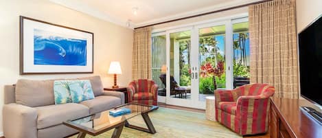 Living room with nature view