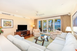 Peaceful living room with Ocean View