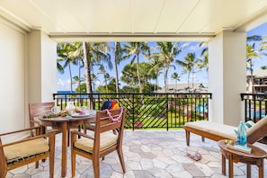 Lanai with ocean views