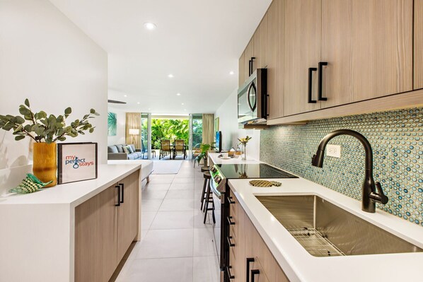 Beautiful mosaic tile backsplash