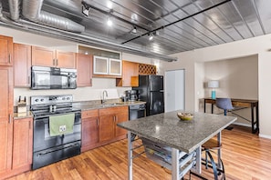 Fully stocked kitchen