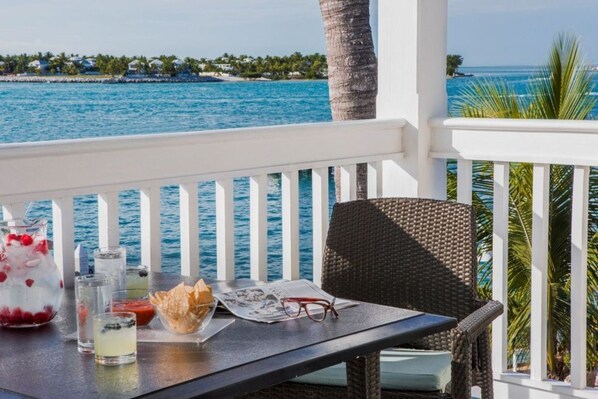view from our 2nd floor balcony of our TH unit looking at Sunset Key & sunsets!