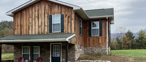 Lower level door and porch of Cabin Fever.