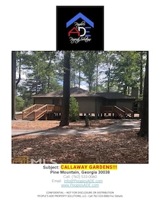 2 bedroom cabin in the park at the beautiful Callaway Gardens!