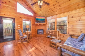 Electric Fireplace and Smart TV in the Living Room