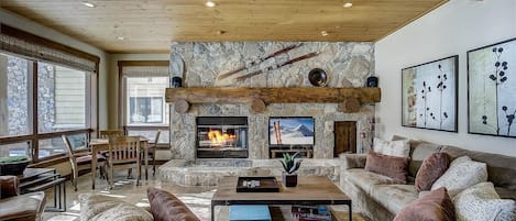 Cozy living area with fireplace
